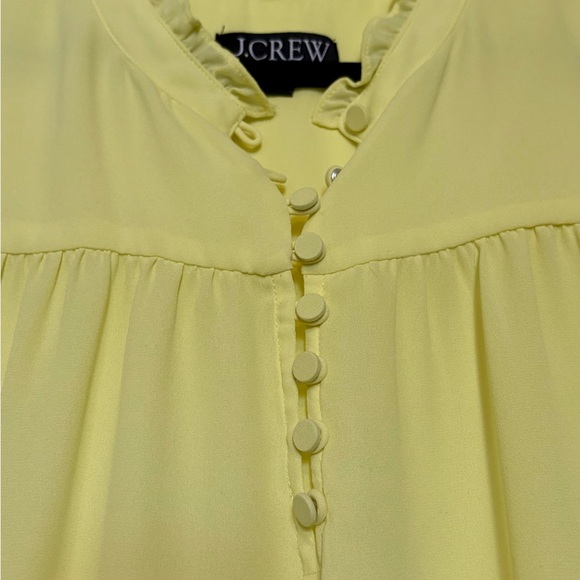 J. Crew Women's Neon Yellow Button-Front Sleeveless Top - Picture 3 of 6